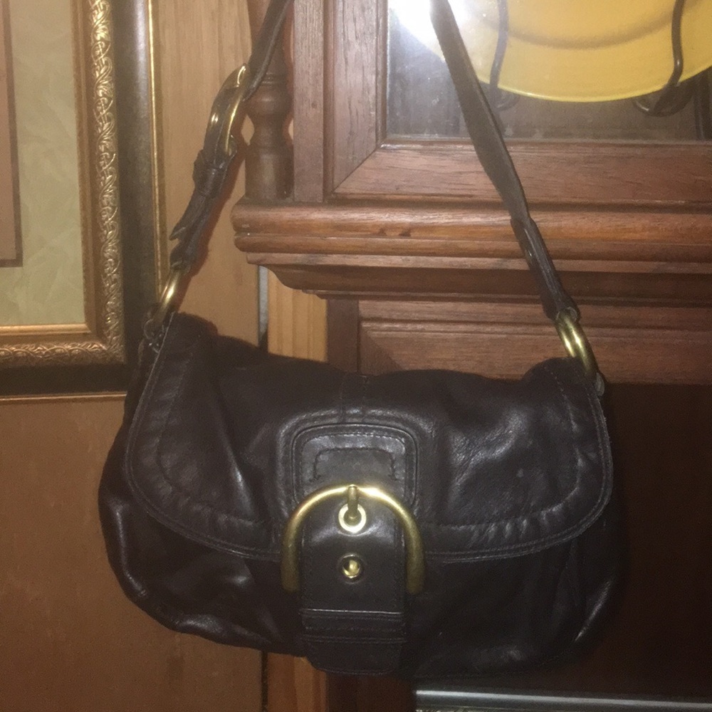 Authentic Coach Women’s Black Leather Small Purse